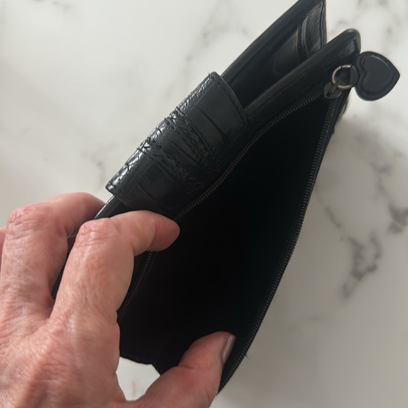 Brighton Black Leather Wallet checkbook all in one 7 x 4 - Picture 4 of 5